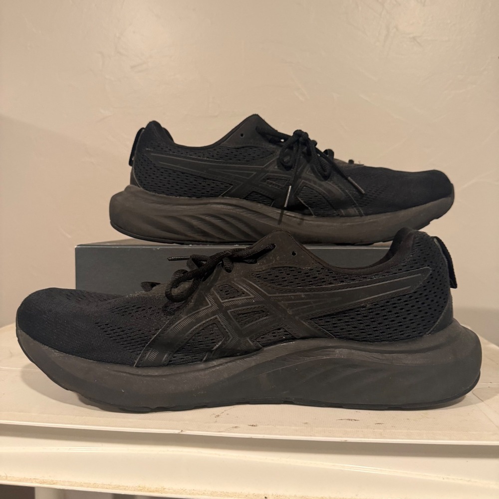 ASICS Gel-Contend 9 Running Shoes Mens 12.5 Black Excellent Extra Wide 1011B882